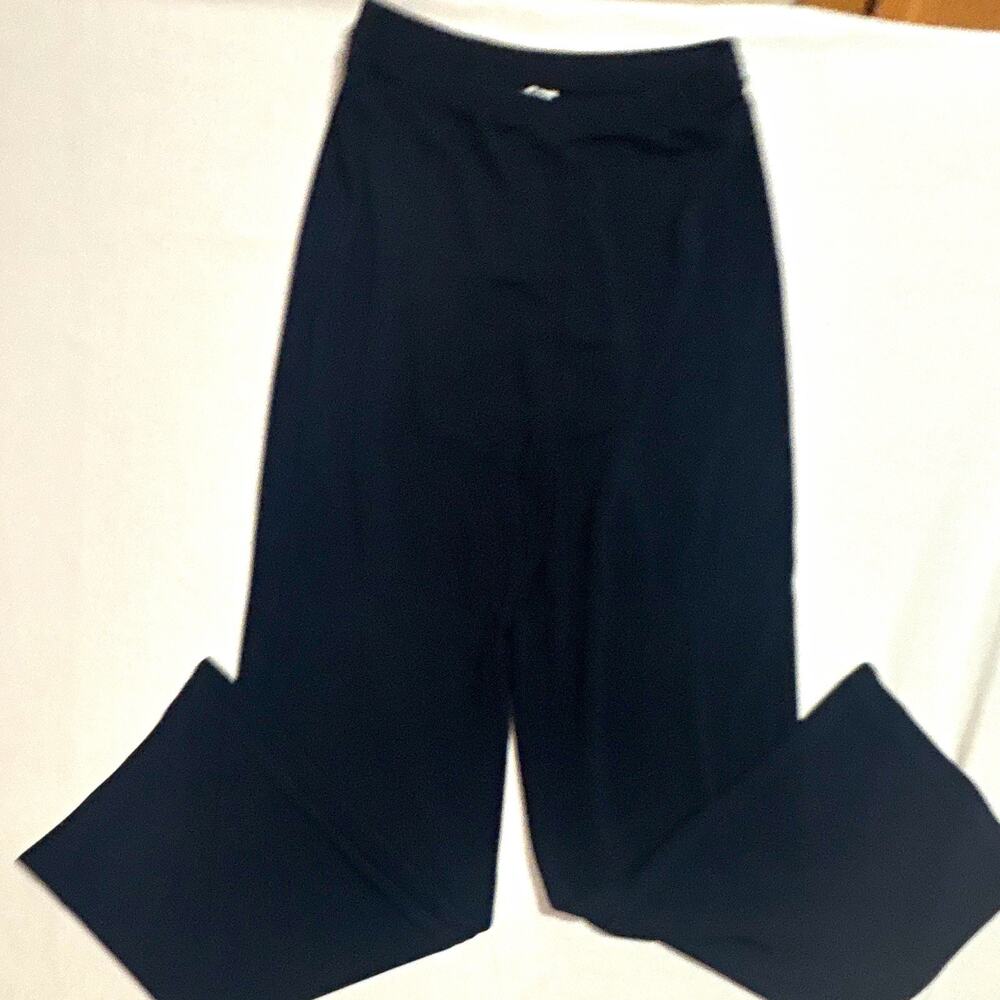 Casual Corner Women's Black Pull-On Knit Wide Leg Pants M Stretch